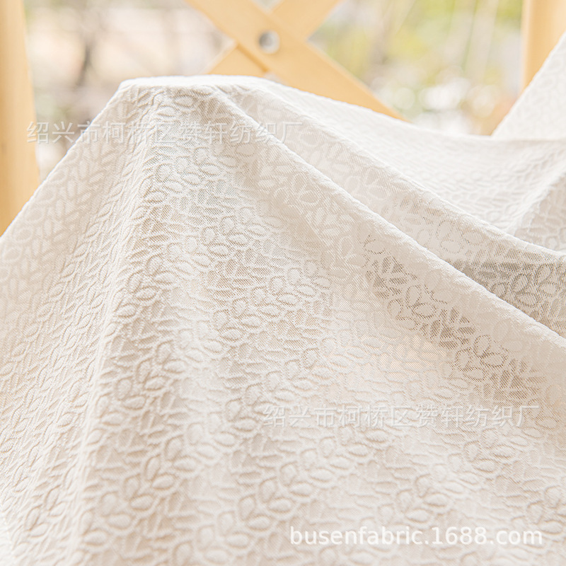 New Cross Border Malt Jacquard Flower Opaque Privacy Gauze Curtain Semi Managed shein Amazon Curtain temu