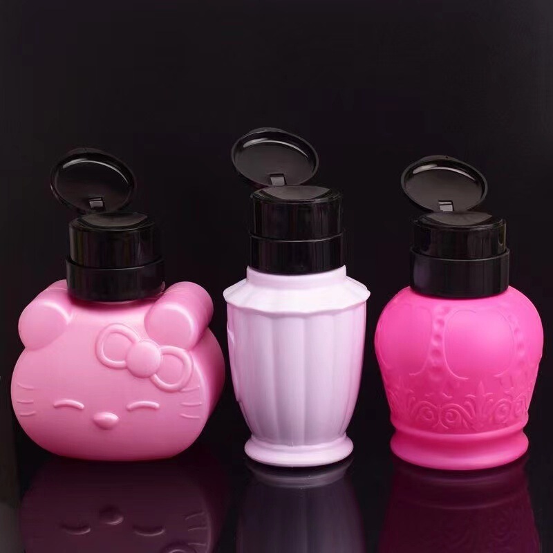 Nail Art Press Bottle Nail Polish Remover Cleaning Water with Lock Cat-Shaped Press Bottle Refillable Bottle Press Bottle Nail Art Tools Nail Art Press Bottle Nail Polish Remover Cleaning Water with Lock Cat-Shaped Press Bottle Refillable Bottle Press Bottle Nail Art Tools