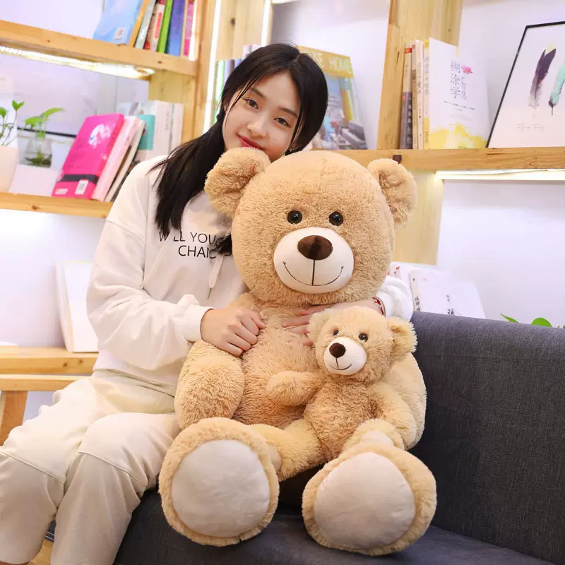 可爱母子熊公仔毛绒玩女生抱抱熊大号泰迪熊熊圣诞节日礼物