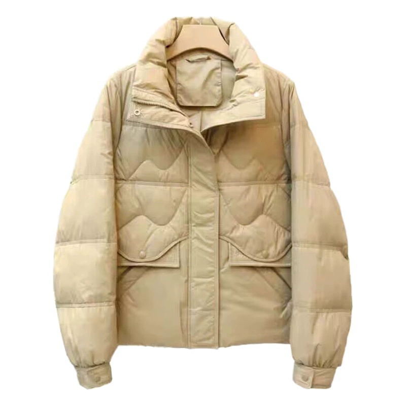 Антисезонная осенне-зимняя новая белая куртка на утином пуху, женская короткая модная утепленная теплая легкая куртка, элегантная