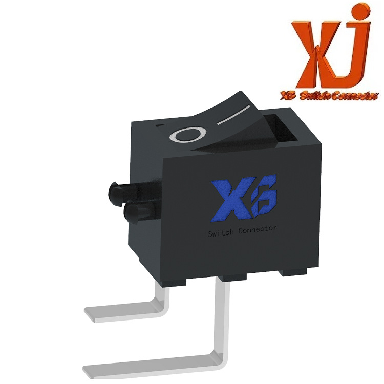 供应2位翘板开关 两脚弯脚大电流开关 3A 250V 两脚两档船型开关