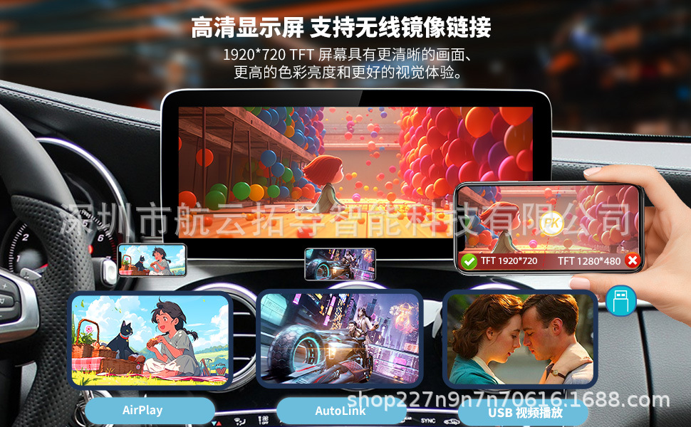Suitable for Mercedes-Benz Glc260 300 C200L Ab Glacla Large Screen Navigation 10.2inch 12.3inch