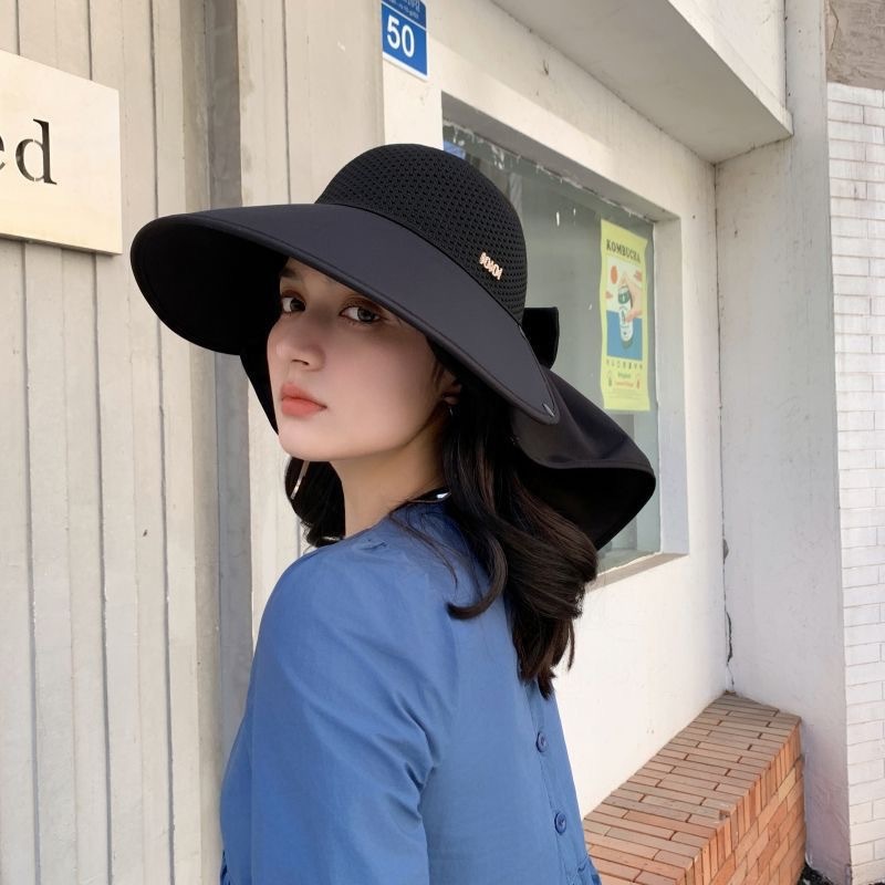 女性用夏の日よけ帽子、日焼け止め、UV保護、顔と首の保護、アウトドアサイクリング、登山、大きなつばの空のトップフィッシャーマンハット|undefined