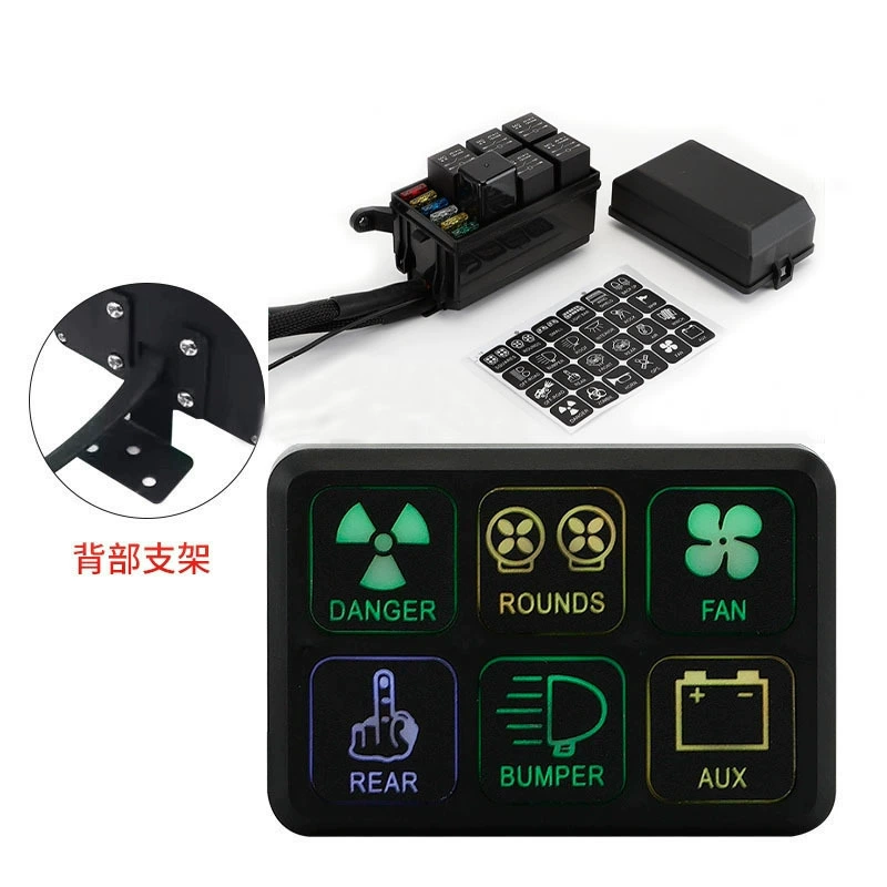 Автомобиль RV внедорожник Wrangler модифицирован 6-путный переключатель кнопки панели реле цепи коробка управления