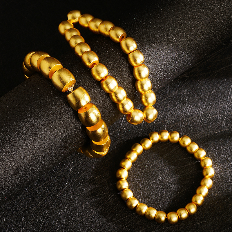 Mujeres y mujeres de oro de Vietnam, brazaletes de estilo nacional, muchas especificaciones, fabricantes de brazaletes de perlas esmerizadas, Yiwu al por mayor