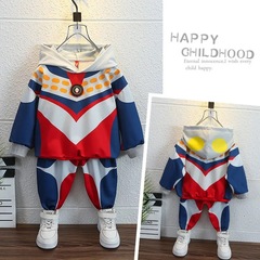 ウルトラマン服子供服春服2025男の子秋スーツ子供男の子ベビースポーツツーピースセットトレンディで多用途