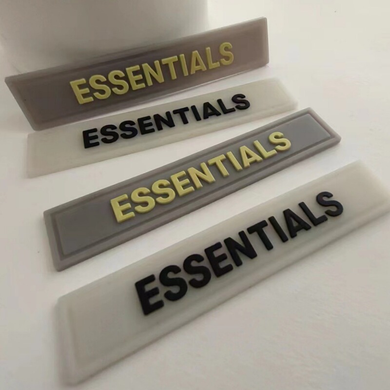 Fear of God Subsidiary Line Essentials Clothing Accessories Trademark Pvc Soft Rubber Stamp Strip 2021 Trendy Brand