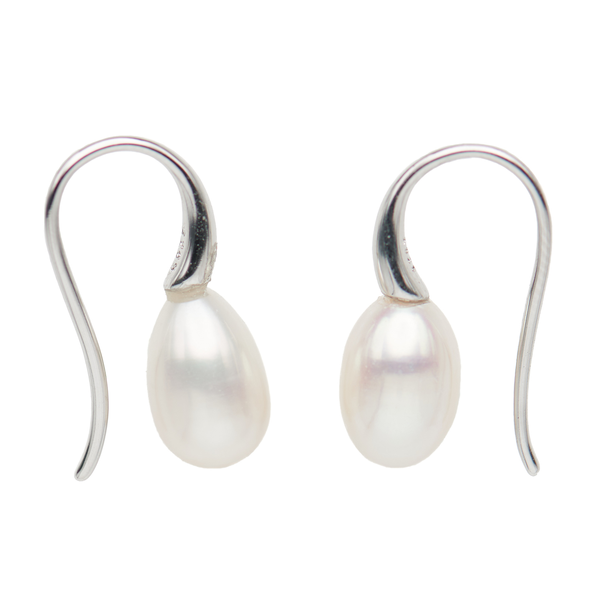 ZHUJI 진주 하이라이트 드롭 모양 천연 담수 진주 귀걸이 여성 S  바람 같은 스타일 귀걸이 불고