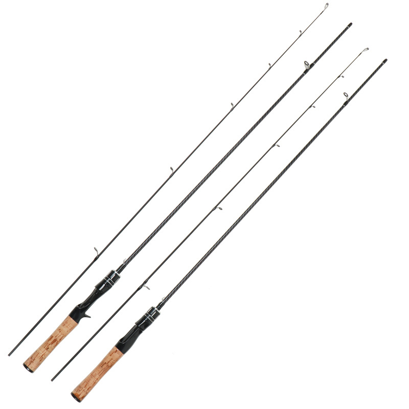 外国貿易向けULマウスフィッシングロッド、ルアー釣り用超軽量カーボンストレートハンドルガンハンドルロッド、越境専用