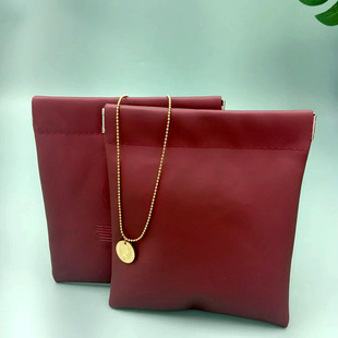 Direct selling fashion leather shrapnel bag automatic closing cosmetic storage bag waterproof Bluetooth headset sunglasses packaging bag