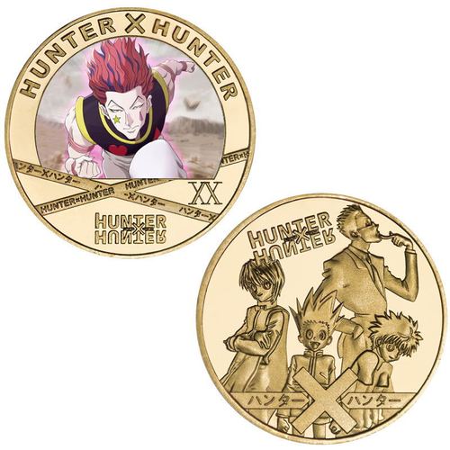 Hunter commemorative coins, Xiaojie animation coins, peripheral commemorative coins, die-cast metal coins, badge gifts