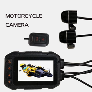 Motosiklet Qeydedicisi Wifi Su Keçirməyən Ön və Arxa İkili 1080P HD Gecə Görüşü
