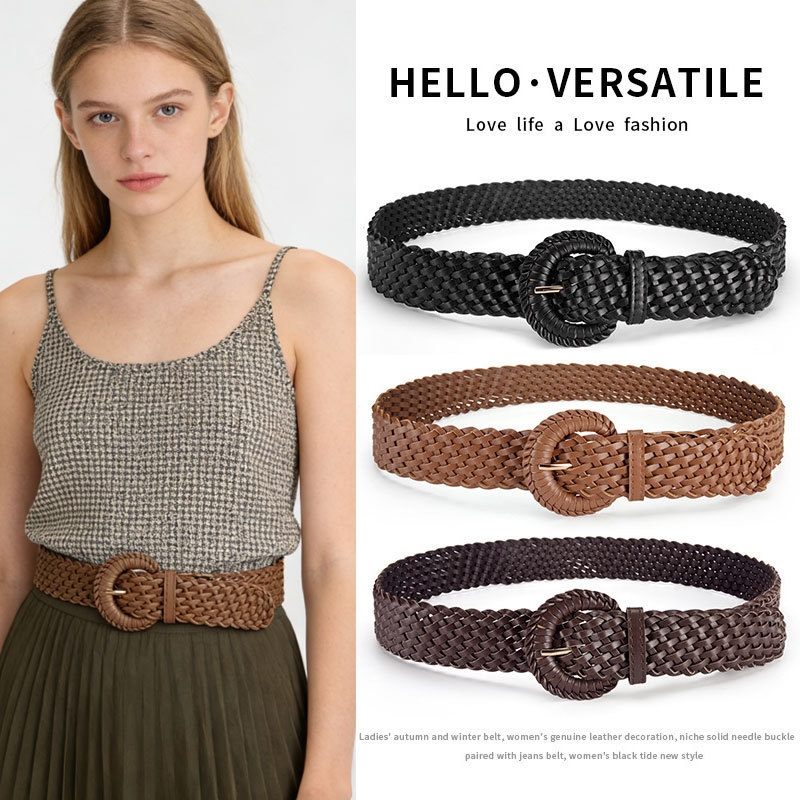 New Style Women's Woven Belt, Fashionable and Versatile, Suitable for Coats, Dresses, Shirts, and Waist-Cinching New Style Women's Woven Belt, Fashionable and Versatile, Suitable for Coats, Dresses, Shirts, and Waist-Cinching