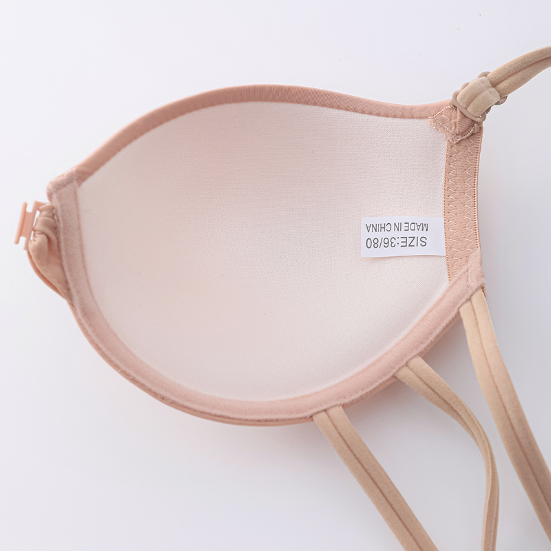 Verano ropa interior sin anillo de acero frente sujetador de botón sexy cinturón de hombro cruzado sin marca sujetador fábrica en stock