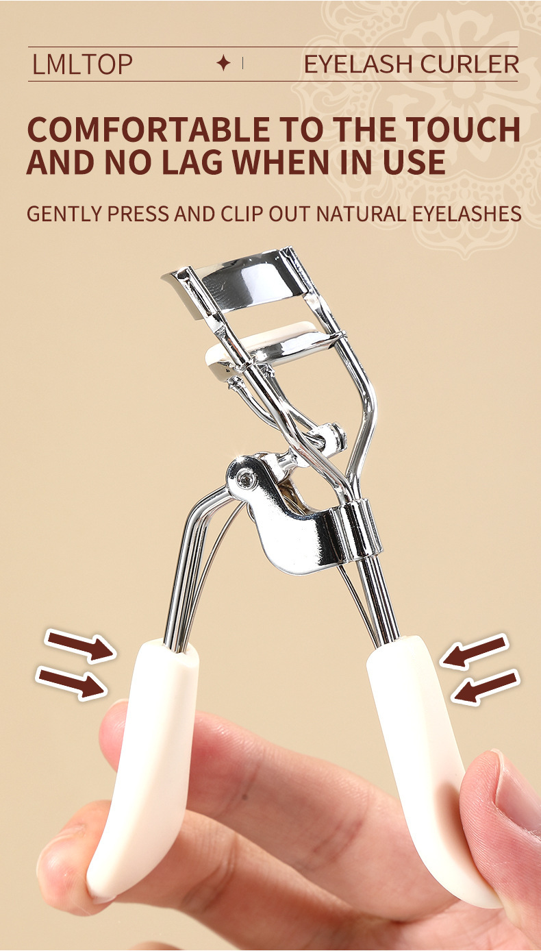 LMLTOP Wide Angle Eyelash Curler Stainless Steel Professional Makeup Eyelash Curler Lasting Curl US30 Cross-Border Exclusive Supply