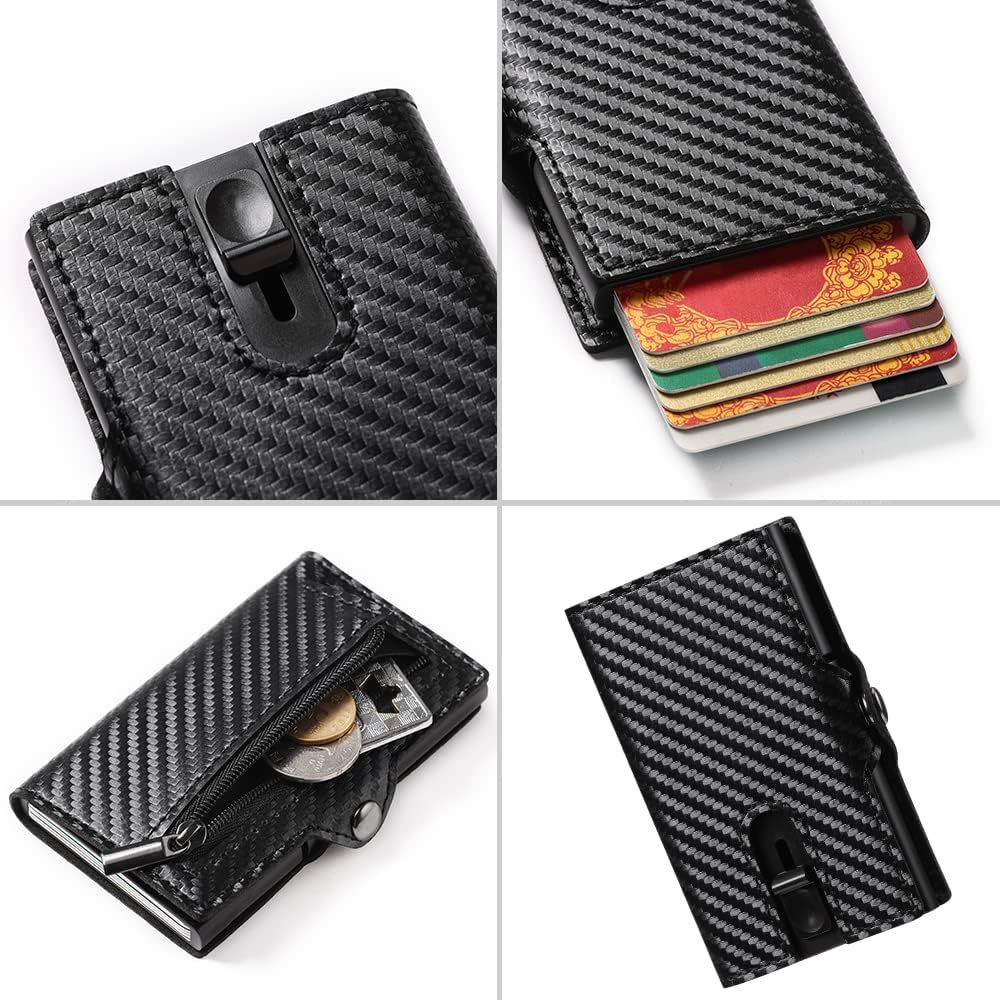 Amazon con bolso de cambio bolso de tarjetas retrógrado RFID anti-robo bolso de cuero bolso de piel de caballo loco portátil