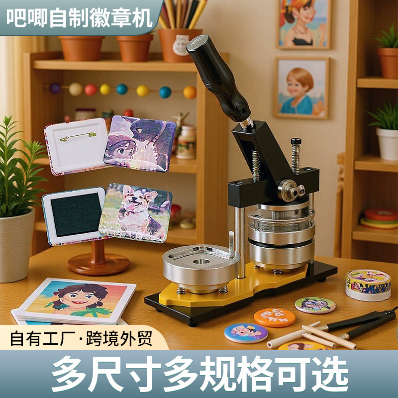 Máquina de insignia de metal de alta calidad Máquina de insignia cuadrada Equipo de barras 50mm cuadrado pentagrama