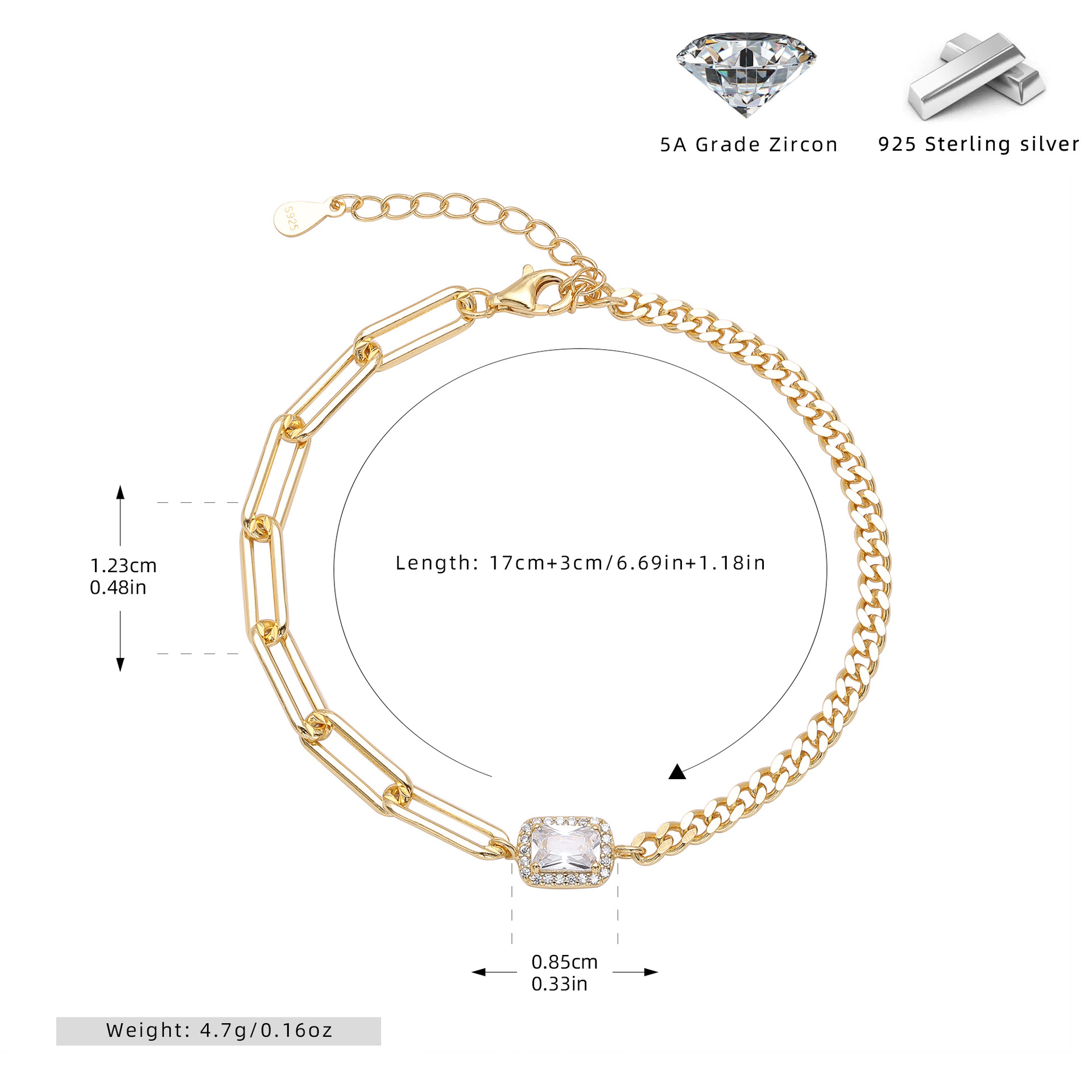 925 silver plating gold