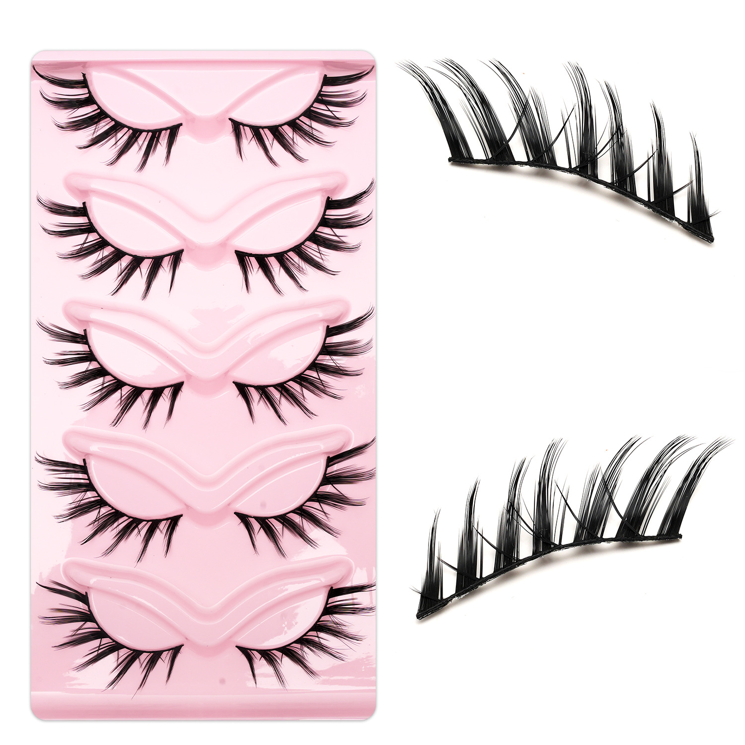 Europa y América ojo de gato zorro línea de ciegas falsas ciegas densas naturales una pieza de ojo negro ciegas al por mayor transfronterizas