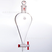 F474500A 分液漏斗500ML，24/40，4MM节门,玻璃塞子