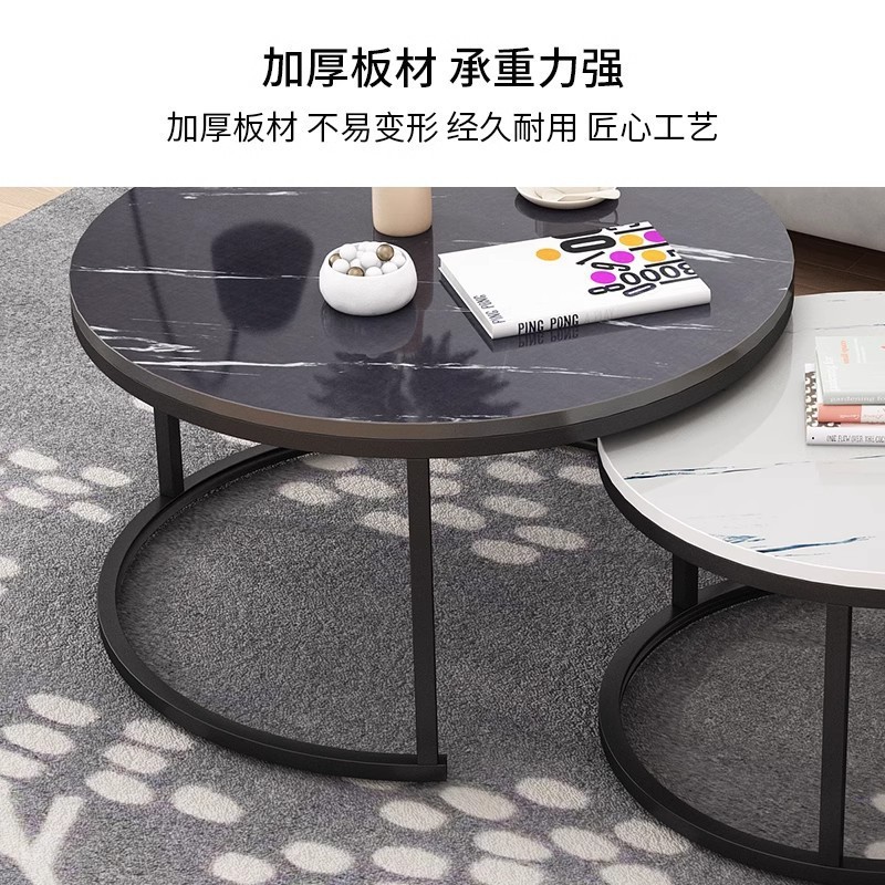 休憩エリア受付コーヒーテーブル小さなリビングルームホーム可動コーヒーテーブルライト高級ハイエンドショップラウンドコーヒーテーブル|undefined