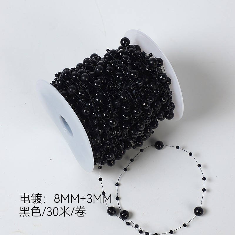 Navidad de siete colores cordier cadena de perlas cadena de perlas accesorios flores decorativas paquete de flores joyas DIY