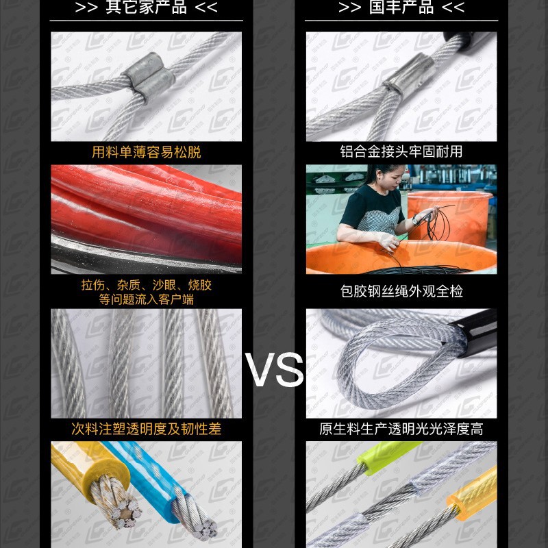 Cuerdas de alambre de acero revestidas galvanizadas lámpara de escenario de acero inoxidable con cables de suspensión de seguridad antirrobo en ambos extremos