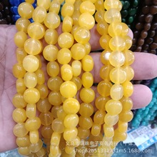 工厂直销 天然石10mm优化平面圆形隔片玉髓DIY饰品配件半成品批发