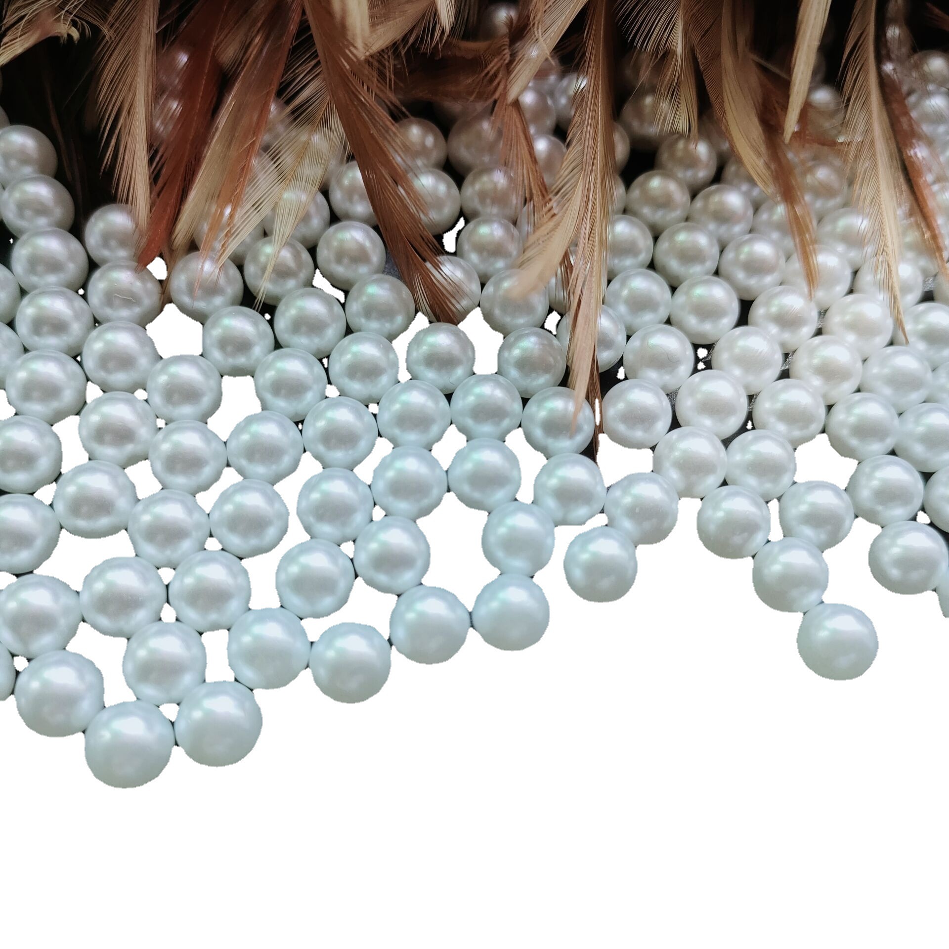 beige round beads pearl
