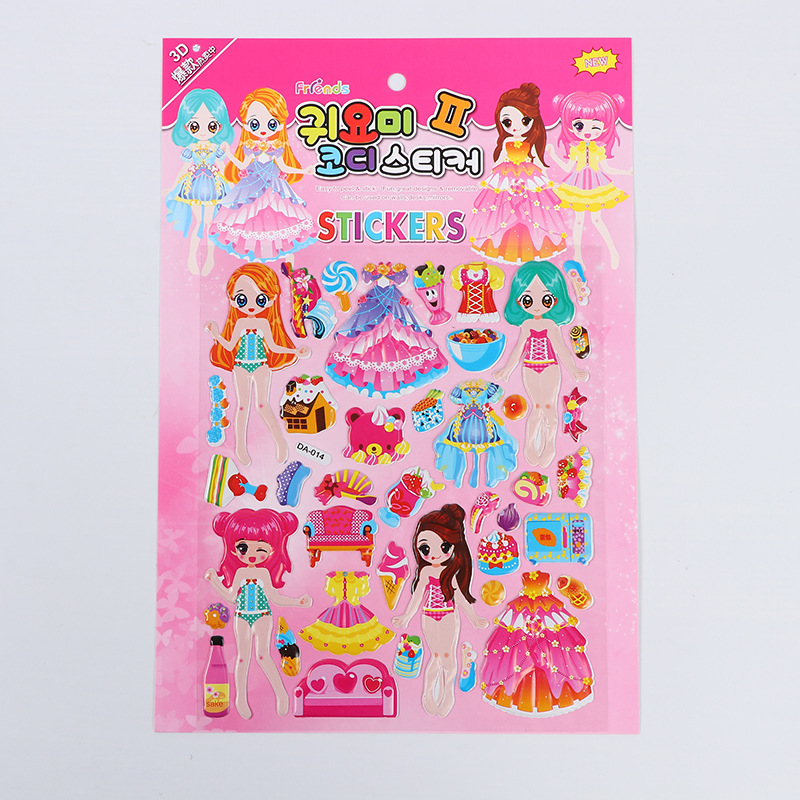 Fabricante de pegatinas de PVC de dibujos animados, pegatinas de burbujas estéreo decorativas para niños, pegatinas de recompensa 3D para niños y niñas, listas para uso educativo