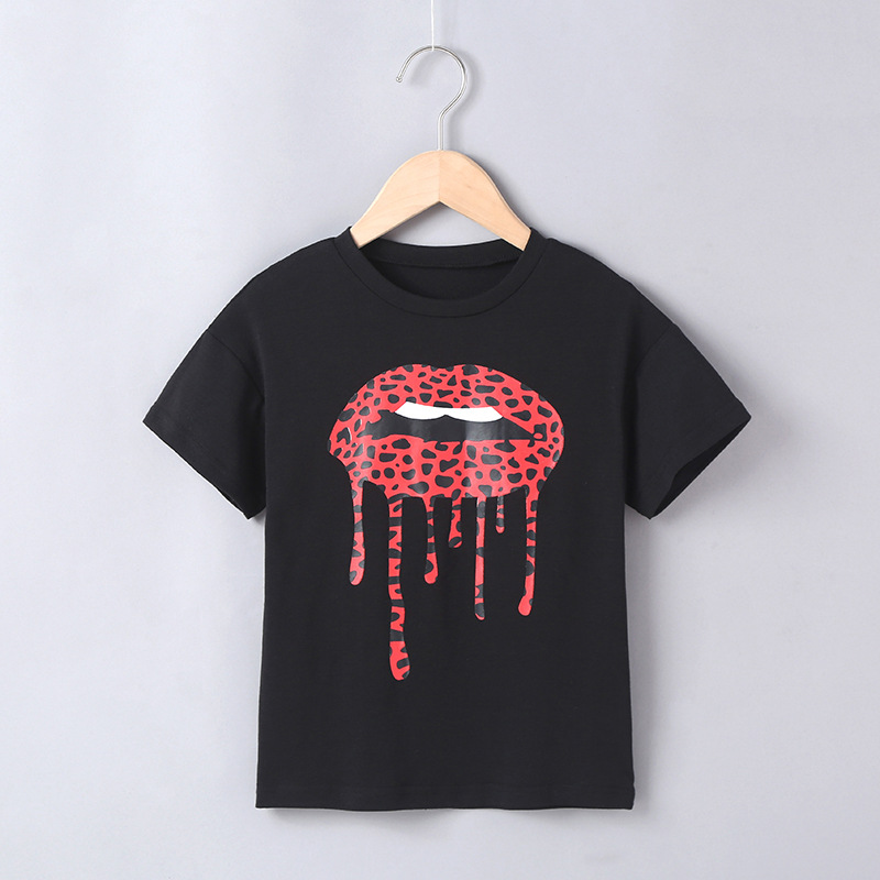 Casual Mouth Cotton T-shirts & Blouses display picture 4