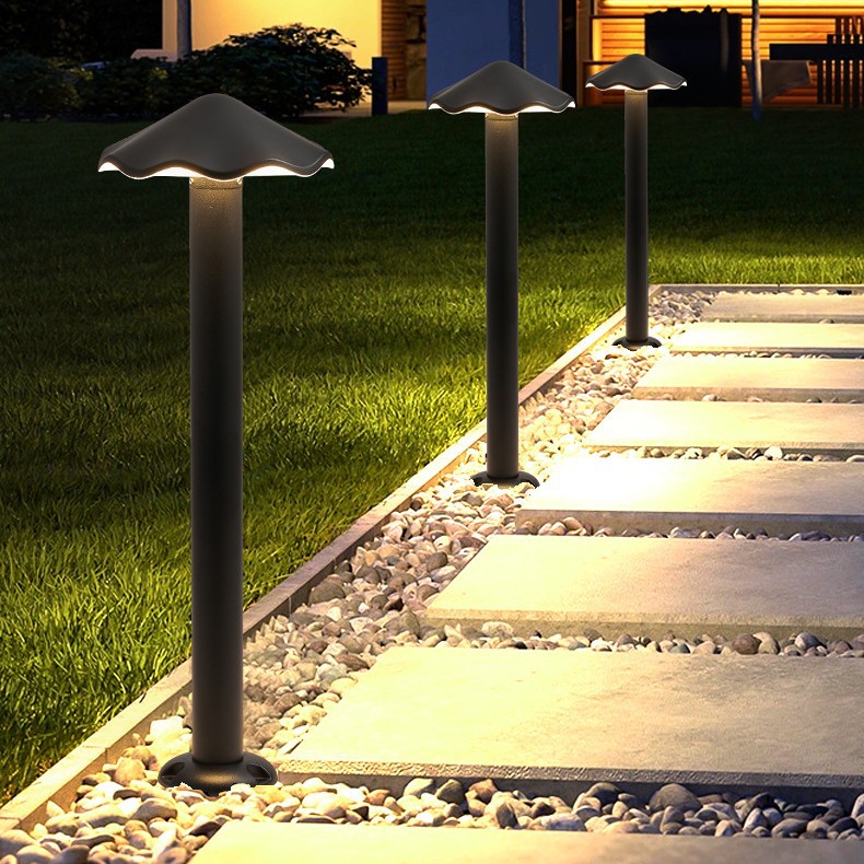 新款草坪灯小区景观插地户外防水别墅庭院公花园林伞形草地蘑菇灯