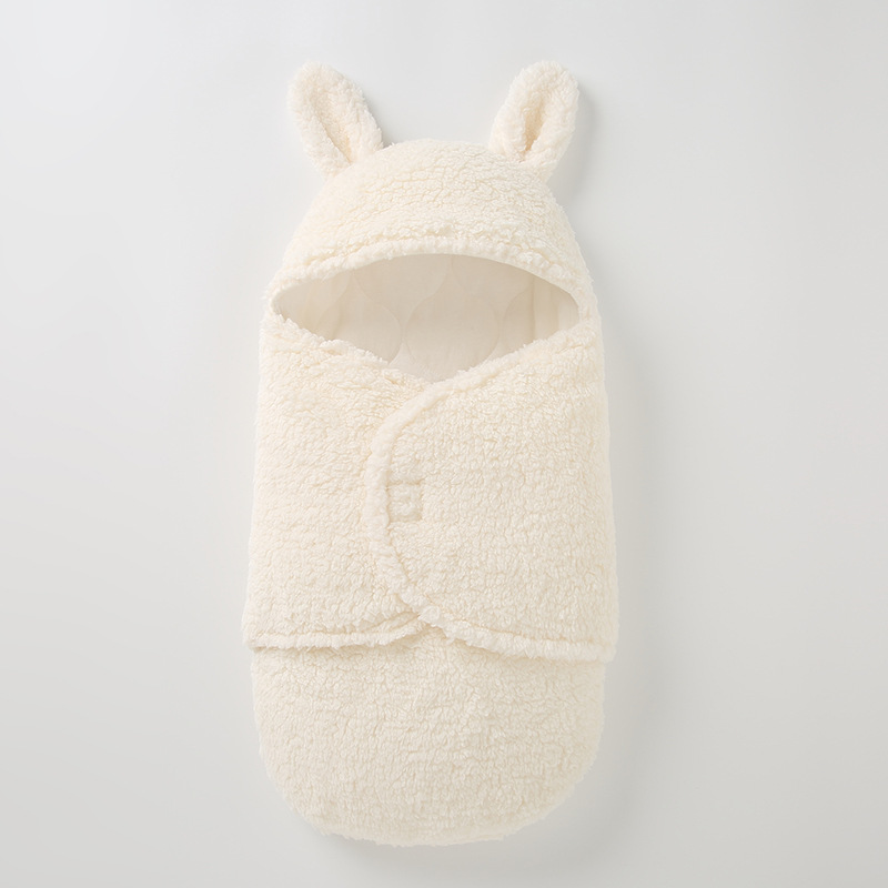 Bebé recién nacido Otoño e Invierno Cachemira engrosada edredón swaddling anti-kick edredón entrega habitación paquete orden anti-shock saco de dormir