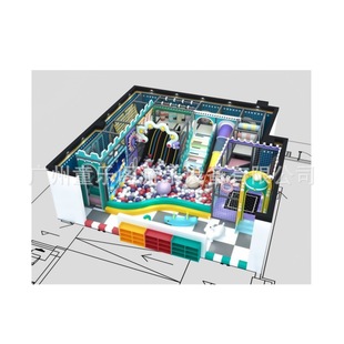 Small Folding Naughty Castle·Early Education Center Parent-Child Game Area Building Block Combination Slide Ocean Ball