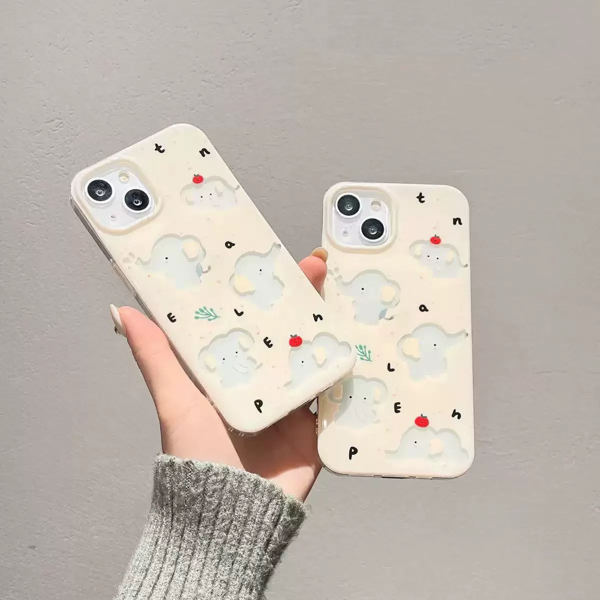 Чехол для телефона (Apple) совместим с iPhone 11–16, дизайн «пустой слонёнок»
