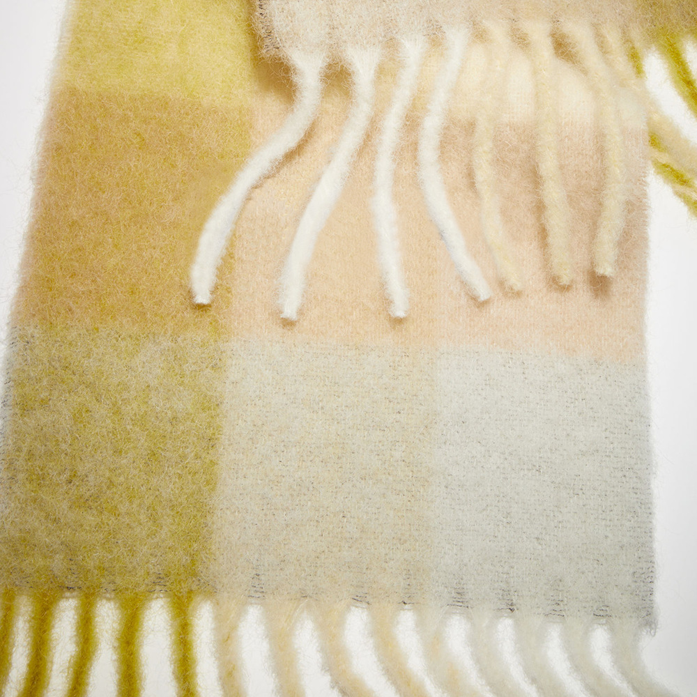 Women's Scarves Plaid Scarf New Stitching Cashmere-like Mahaired Women Warm Shawl _voghion.com