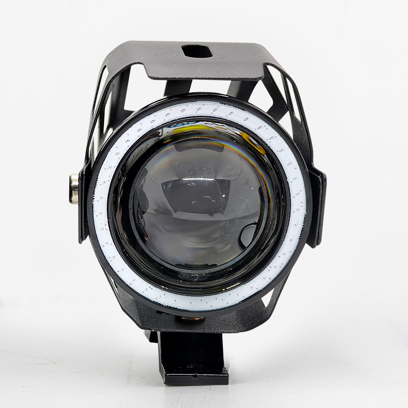 Car and Motorcycle Led Spotlight U7 Ultra-Bright Laser Cannon Strobe Electric Vehicle Angel Eye Headlight Modification Universal