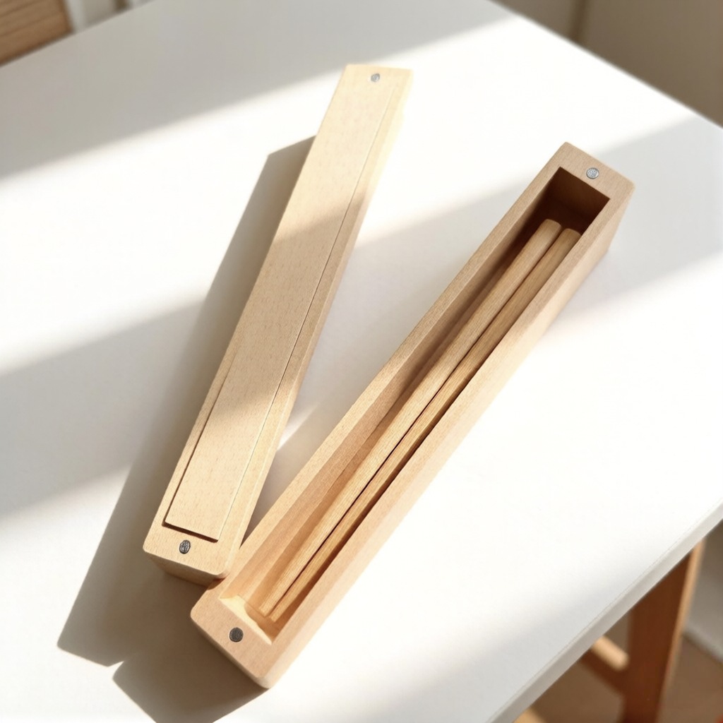 Spot Wooden Chopstick Box Creative Portable Cutlery Box Kitchen Household Storage Box Factory Direct Sales Special Offer