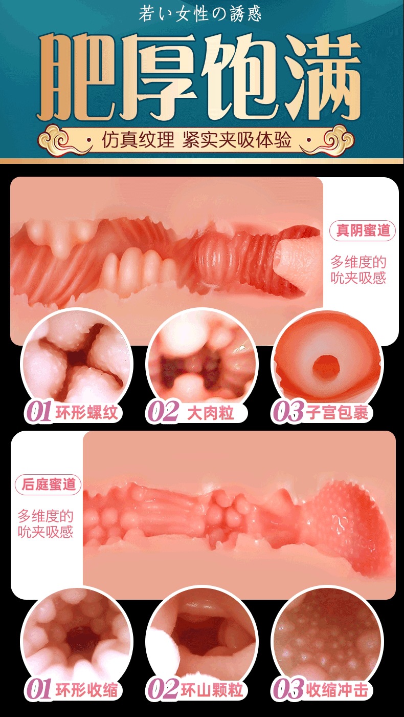 Half-Body Male Masturbator with Vaginal and Hip Mold, Vibrating TPE Airplane Cup — detail image 1
