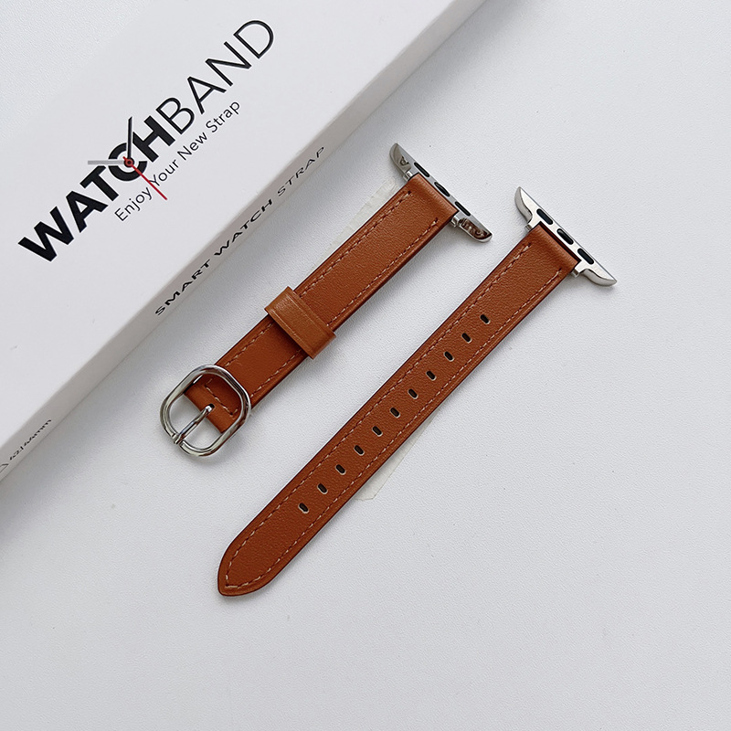 Adecuado para iwatch7 Apple Correa pequeña cintura applewatch654321 generación se correa de cuero para niñas delgada