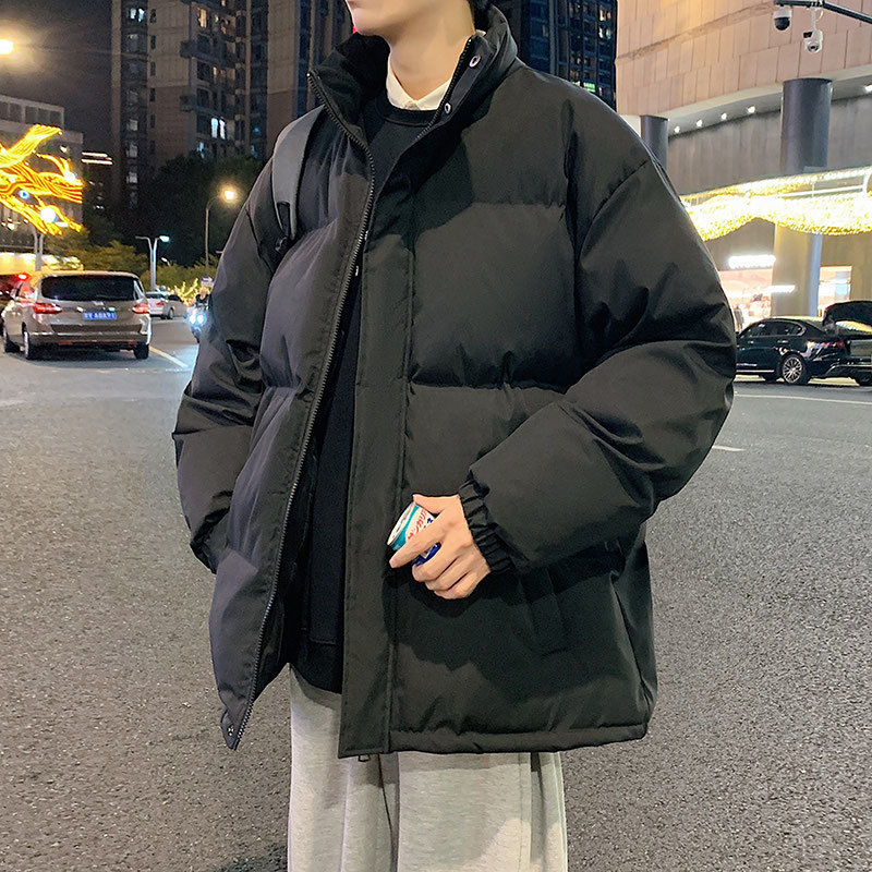 남자 겨울 두꺼운 칼라 코튼 코트 2024 새해 커플 코튼 코트