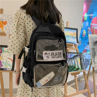 新款双肩包时尚轻便书包中学生韩版休闲双肩背包清新女高中生背包