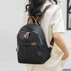 雙肩包女2024新款潮旅行牛津布小背包女士百搭時尚帆布小包書包包