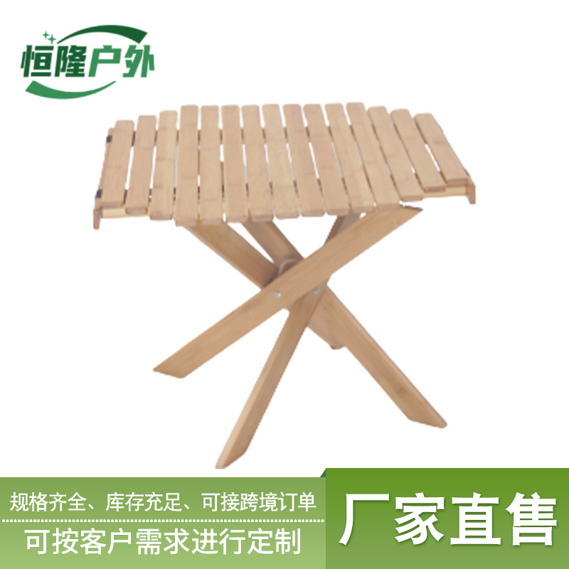 Customized portable folding egg roll bamboo rotary rotation table…