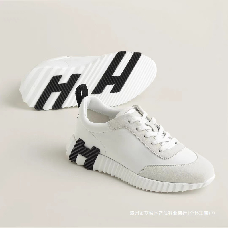 新款h家休闲运动鞋女真皮小白鞋厚底情侣熊猫鞋平底透气h跑步鞋男|undefined
