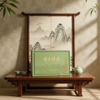 新款高档崂山绿茶茶叶礼盒半斤装通用礼盒明前龙井碧螺春空盒定制