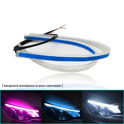 Original car LED daytime running light ultra-thin light guide bar light bar turn signal universal LED silicone light bar without disassembly