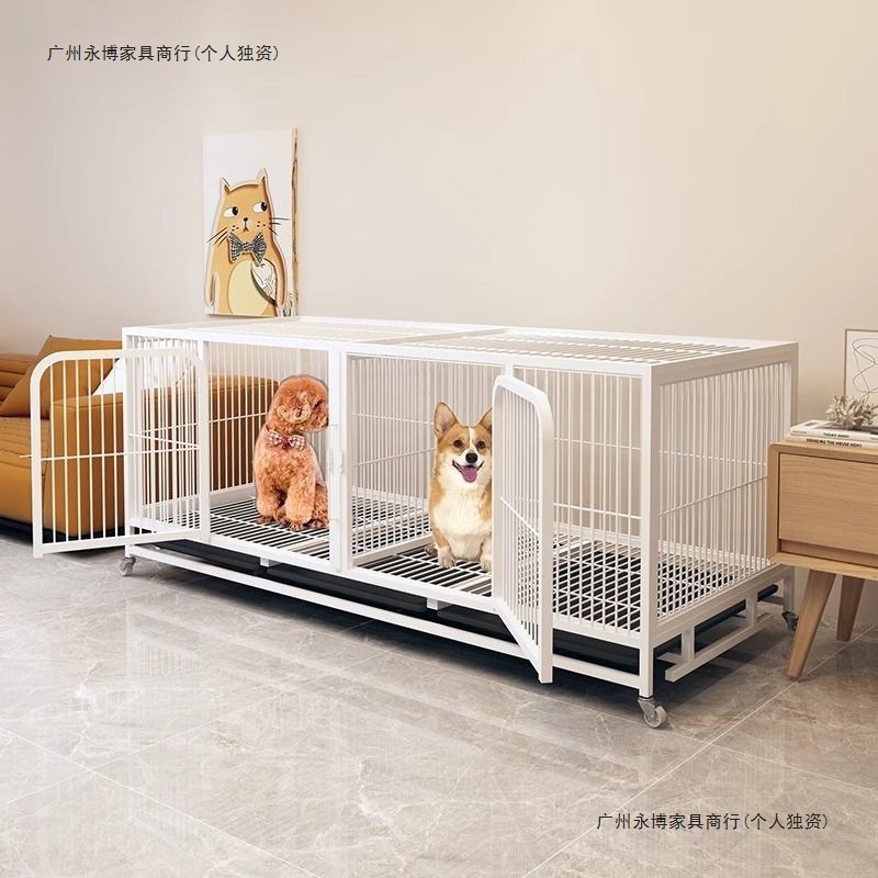 宠物狗笼子中大型犬家用室内分离带厕所边牧金毛比熊狗笼狗窝猫笼|undefined
