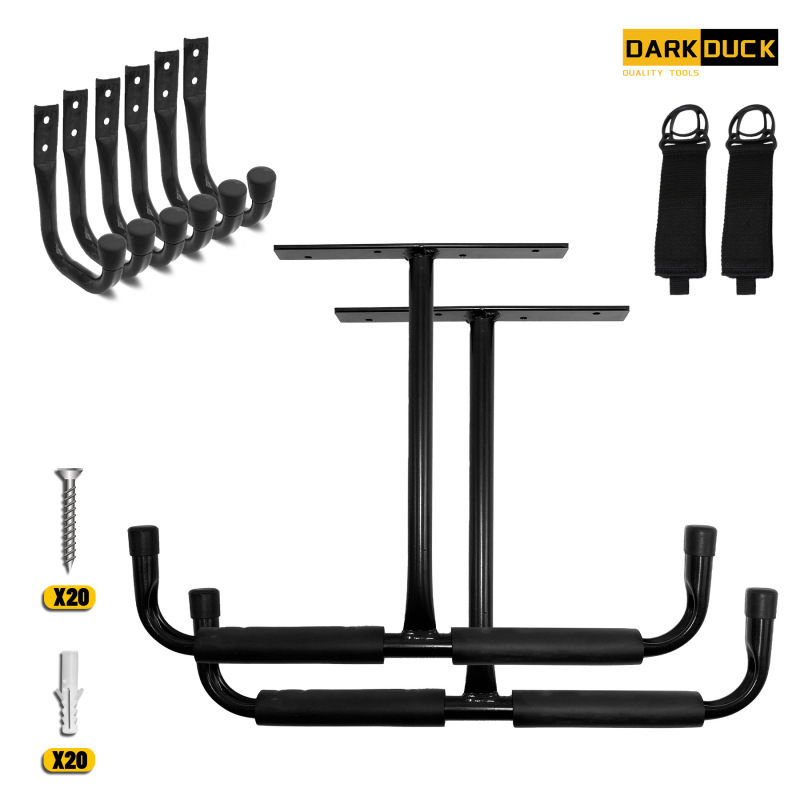 8-Piece Set of Heavy-Duty Ceiling and Wall Hooks for Hanging Heavy Objects, Suitable for Home Use, Bicycles, Tools, and Ladder Storage