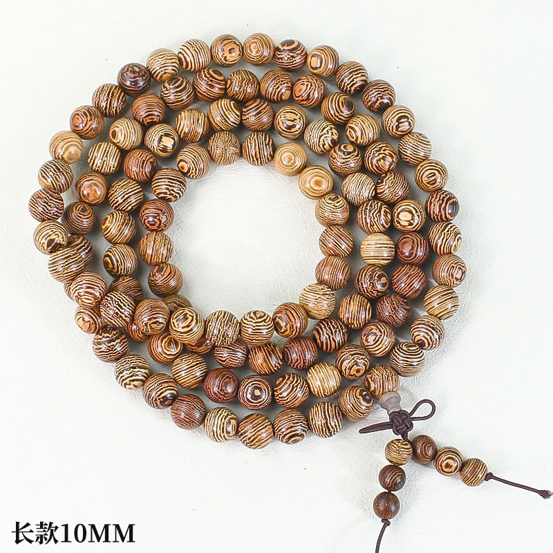 Fábrica al por mayor ala de pollo pulsera de madera hombres y mujeres pareja joyería regalo Rosario pulsera de madera wenwan 108 cuentas de Buda